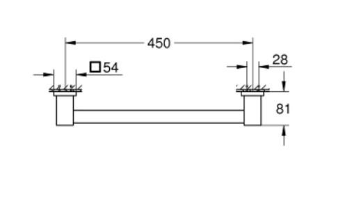 Grohe Start Cube badekargreb 45 cm - Krom Grohe Start Cube badekargreb 45 cm - Krom