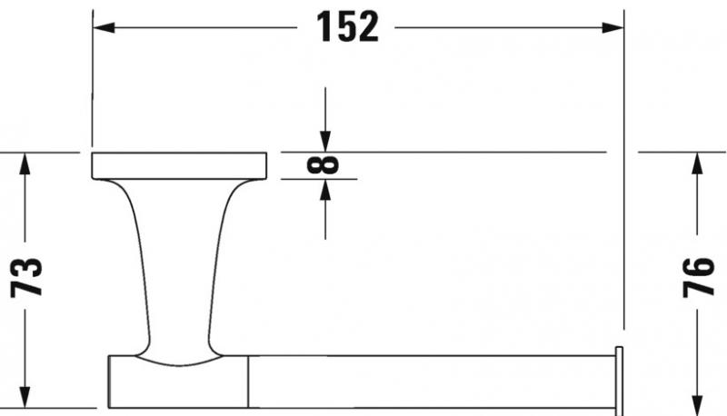 Duravit Starck T toiletpapirholder  - Krom Duravit Starck T toiletpapirholder  - Krom