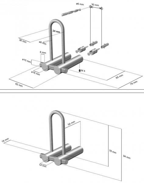 Cool Line reservepapirholder - Matbørstet stål Cool Line reservepapirholder - Matbørstet stål