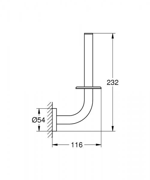 Grohe Essentials reserve toiletrulleholder - Krom Grohe Essentials reserve toiletrulleholder - Krom
