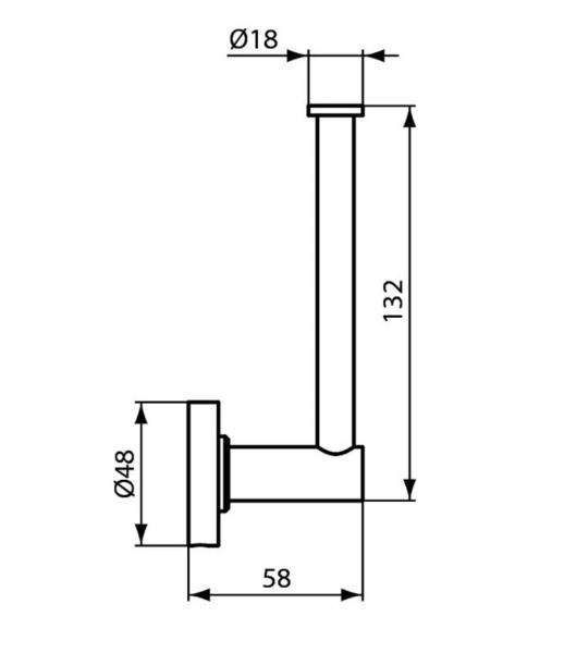 Ideal Standard IOM lodret toiletpapirholder t/væg - Mat sort Ideal Standard IOM lodret toiletpapirholder t/væg - Mat sort