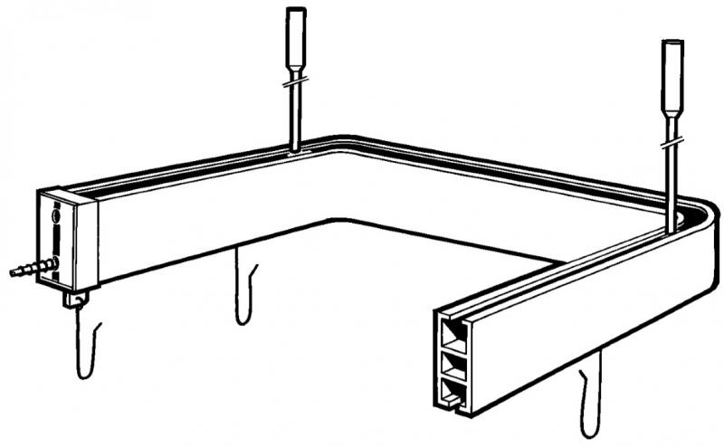 Van Der P badeforhængsstang 33x15 / 90x90x90cm U-form - Hvid Van Der P badeforhængsstang 33x15 / 90x90x90cm U-form - Hvid