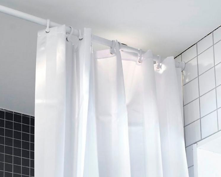 Badeforhæng Unicolor 120 x 200 cm - Hvid Badeforhæng Unicolor 120 x 200 cm - Hvid