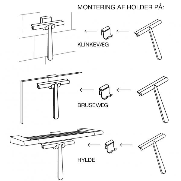 Pressalit Style badskraber - Børstet messing Pressalit Style badskraber - Børstet messing