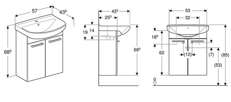 Ifö Cera møbelpakke 2322 - 57 cm Ifö Cera møbelpakke 2322 - 57 cm