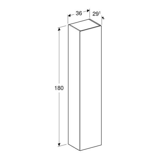 Geberit Icon 36 højskab m/låge - Nøddetræ Geberit Icon 36 højskab m/låge - Nøddetræ