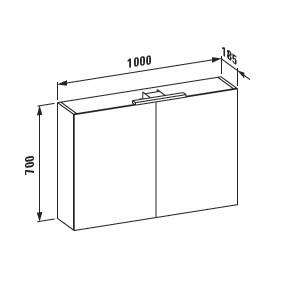 Laufen Base spejlskab - 100 cm - Mat hvid Laufen Base spejlskab - 100 cm - Mat hvid