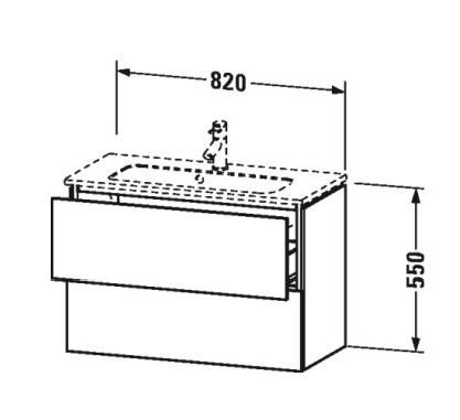 Duravit L-Cube 82 Compact underskab m/skuffer - Hvid Duravit L-Cube 82 Compact underskab m/skuffer - Hvid