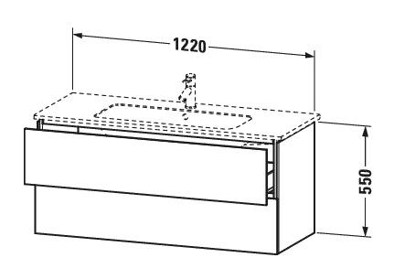 Duravit L-Cube 120 underskab m/2 skuffer - Hvid mat Duravit L-Cube 120 underskab m/2 skuffer - Hvid mat