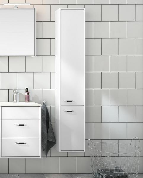 Gustavsberg Graphic h&oslash;jskab - Stor dybde - Hvid mat