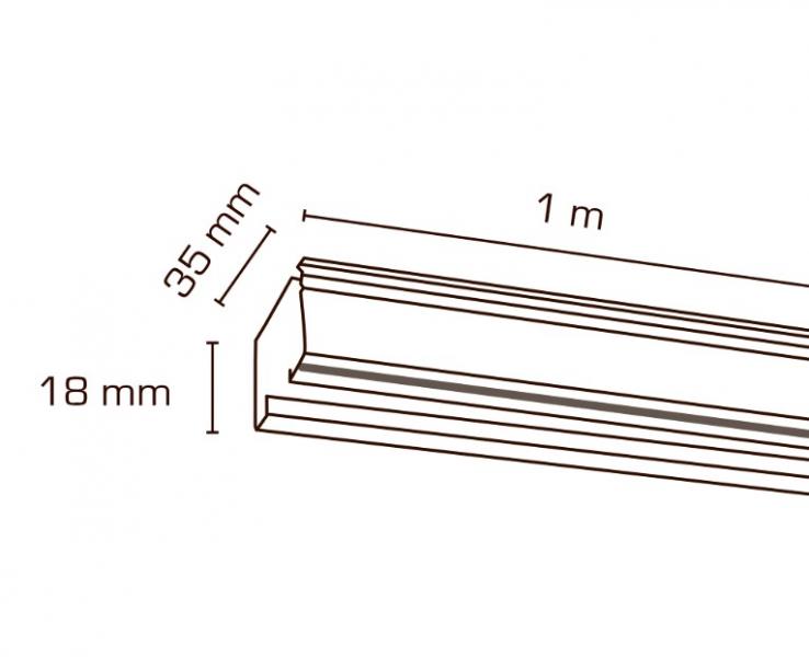 Scan Products Mita 1F lysskinne 1m - Hvid Scan Products Mita 1F lysskinne 1m - Hvid