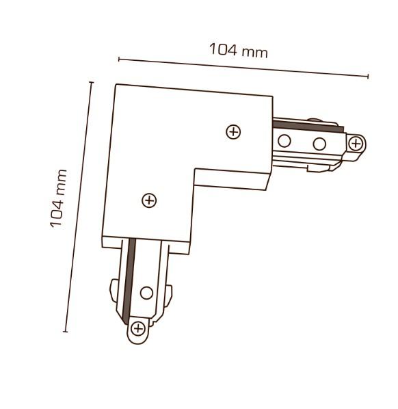 Scan Products Mita 1F L-kobling - Udvendig - Hvid Scan Products Mita 1F L-kobling - Udvendig - Hvid