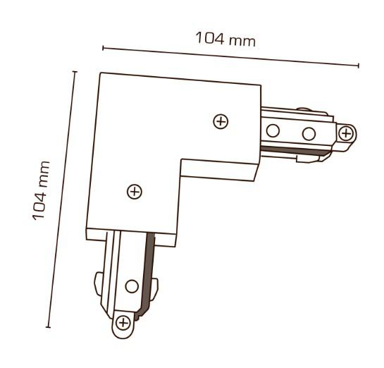 Scan Products Mita 1F L-kobling - Indvendig - Hvid Scan Products Mita 1F L-kobling - Indvendig - Hvid
