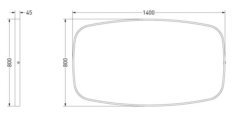 Sanibell Ink SP31 spejl m/lys, varme og sensor 140 x 80 cm - Børstet rustfrit stål Sanibell Ink SP31 spejl m/lys, varme og sensor 140 x 80 cm - Børstet rustfrit stål