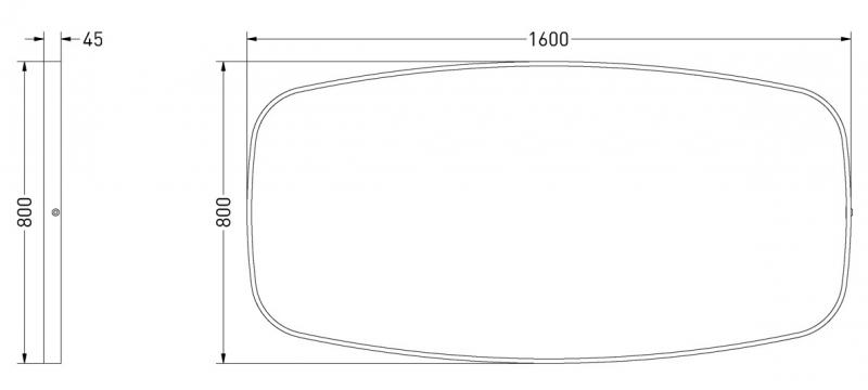 Sanibell Ink SP31 spejl m/lys, varme og sensor 160 x 80 cm - Mat hvid Sanibell Ink SP31 spejl m/lys, varme og sensor 160 x 80 cm - Mat hvid