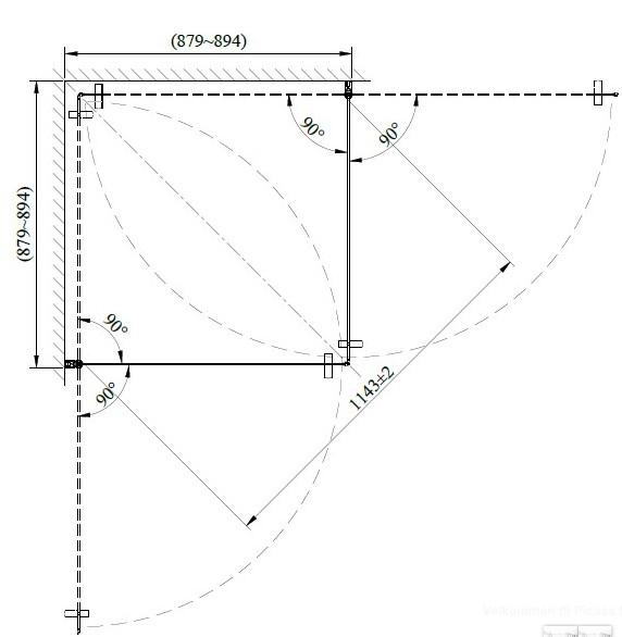 Nortiq Kalmar bruseafskærmning - 90x90 - Mat sort Nortiq Kalmar bruseafskærmning - 90x90 - Mat sort