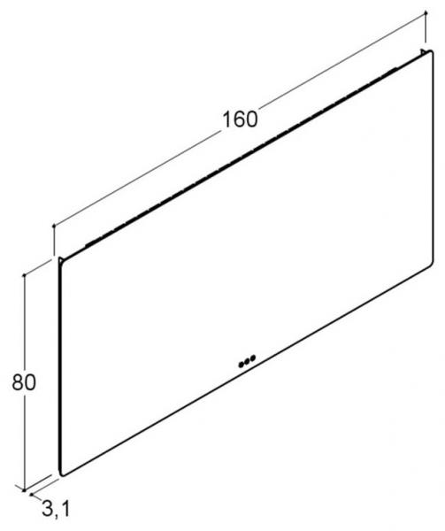 Dansani Soft spejl 160 cm m/lysstyring Dansani Soft spejl 160 cm m/lysstyring