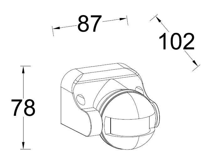 Lutec Security Sphere sensor til udendørslampe Lutec Security Sphere sensor til udendørslampe