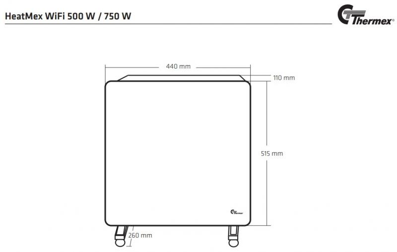 Thermex Heatmex Varmepanel 500W 230V WiFi Thermex Heatmex Varmepanel 500W 230V WiFi