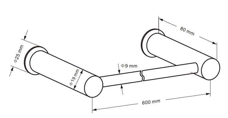 Cassøe håndklædestang 60 cm - Mat bronze Cassøe håndklædestang 60 cm - Mat bronze