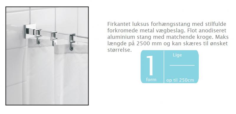 Hefe Elegant firkantet forhængstang Hefe Elegant firkantet forhængstang