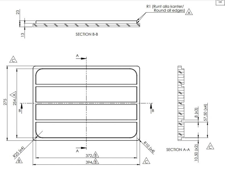 Intra CB-FR-OAK - Skærebræt i eg til Frame Intra CB-FR-OAK - Skærebræt i eg til Frame