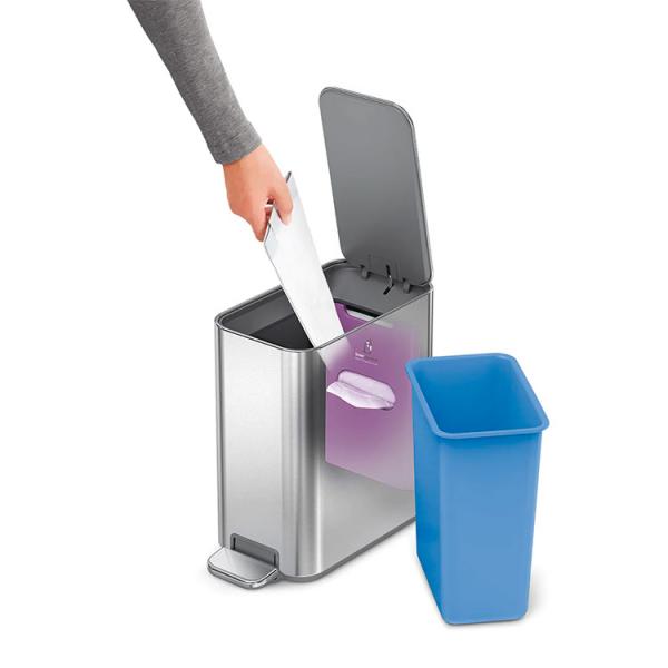 Simplehuman smal toiletspand 5L - Rustfrit stål Simplehuman smal toiletspand 5L - Rustfrit stål