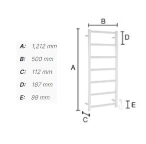 Smedbo Dry håndklædetørrer - 50x121 cm - Poleret rustfrit stål Smedbo Dry håndklædetørrer - 50x121 cm - Poleret rustfrit stål