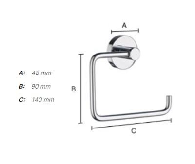 Smedbo Home toiletpapirholder - Mat sort Smedbo Home toiletpapirholder - Mat sort