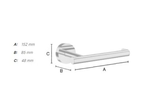Smedbo Home toiletpapirholder - Lige model - Mat sort Smedbo Home toiletpapirholder - Lige model - Mat sort