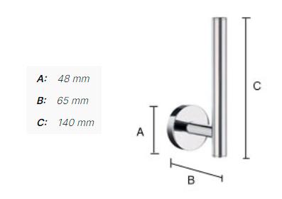 Smedbo Home reservepapirholder - Børstet messing Smedbo Home reservepapirholder - Børstet messing