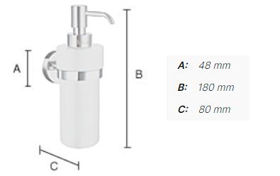 Smedbo Home sæbedispenser til væg - Børstet messing/porcelæn Smedbo Home sæbedispenser til væg - Børstet messing/porcelæn
