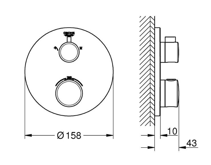 Grohe Essence komplet indbygningspakke til kar - Krom Grohe Essence komplet indbygningspakke til kar - Krom