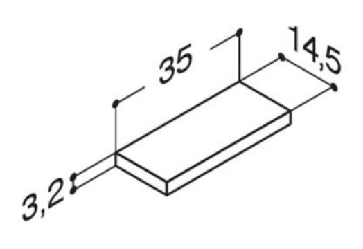 Dansani Luna hylde 35 - Hvid mat Dansani Luna hylde 35 - Hvid mat