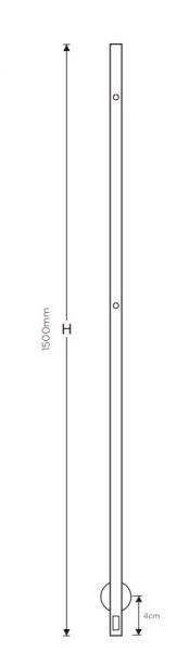 Strømberg Torre håndklædetørrer - 3,5x150 cm - Lakeret messing Strømberg Torre håndklædetørrer - 3,5x150 cm - Lakeret messing