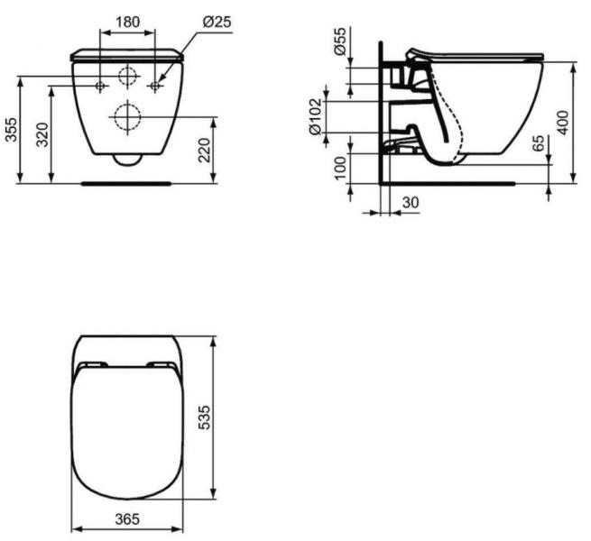 Ideal Standard Tesi mat sort toiletpakke inkl. sæde/soft-close, cisterne og mat sort betjening Ideal Standard Tesi mat sort toiletpakke inkl. sæde/soft-close, cisterne og mat sort betjening