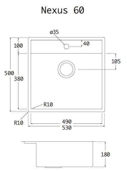 Lavabo Nexus 60 køkkenvask M/Grohe start køkkenarmatur Lavabo Nexus 60 køkkenvask M/Grohe start køkkenarmatur