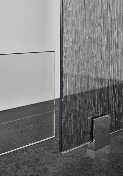 Hafa Infinity bruseniche m/fast væg - Lace glas - Krom - 90x90 cm Hafa Infinity bruseniche m/fast væg - Lace glas - Krom - 90x90 cm