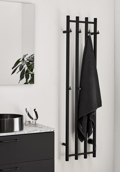 Hafa Grace håndklædetørrer - 34x140 cm - Mat Sort Hafa Grace håndklædetørrer - 34x140 cm - Mat Sort