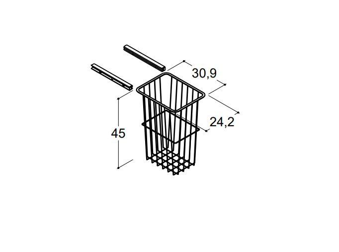 Dansani Mido trådkurv til 30cm højskab Dansani Mido trådkurv til 30cm højskab