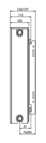 Altech P4 plan radiator 22 - 400 x 600 mm. Altech P4 plan radiator 22 - 400 x 600 mm.