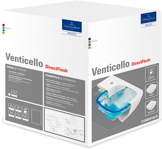 Villeroy & Boch Venticello væghængt toilet m/DirectFlush og sæde Villeroy & Boch Venticello væghængt toilet m/DirectFlush og sæde