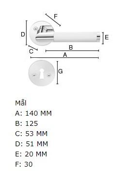 Beslagsboden indendørs dørgreb inkl nøgleskilt - Krom/hvid - Sæt á 4 stk Beslagsboden indendørs dørgreb inkl nøgleskilt - Krom/hvid - Sæt á 4 stk