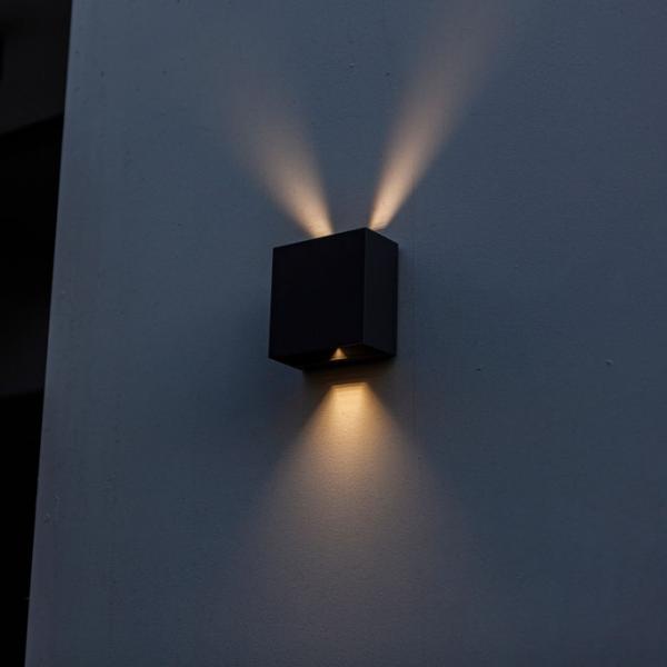 Lutec Architectural Gemini Beams udendørslampe til væg - Mat sort Lutec Architectural Gemini Beams udendørslampe til væg - Mat sort