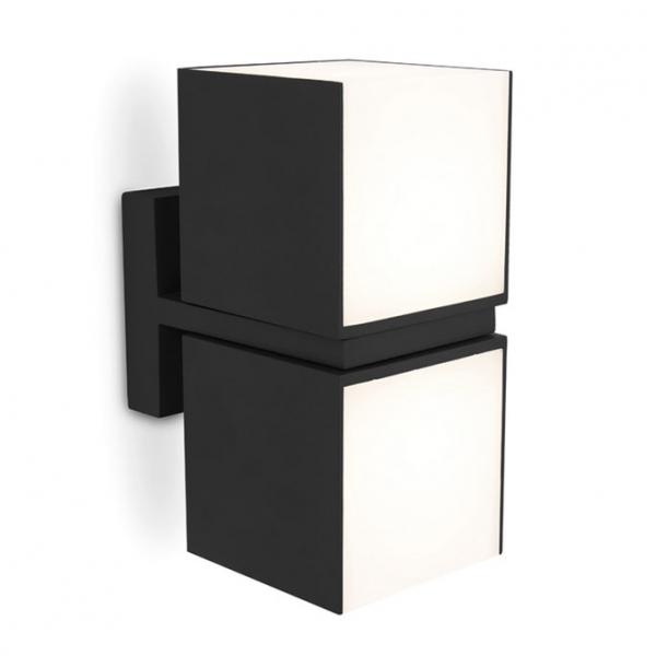 Lutec Architectural Cuba udendørslampe til væg - 2 lys - Mat sort Lutec Architectural Cuba udendørslampe til væg - 2 lys - Mat sort