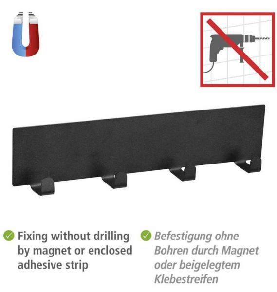 Wenko Ima knagerække til grill m/magnet - Mat sort Wenko Ima knagerække til grill m/magnet - Mat sort