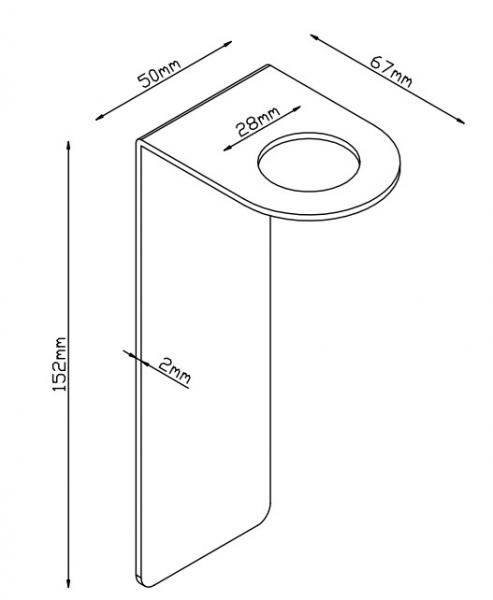 Lavabo Luna holder til sæbedispenser - Poleret messing Lavabo Luna holder til sæbedispenser - Poleret messing