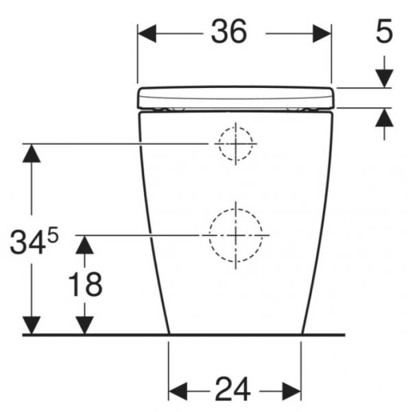 Geberit iCon back-to-wall gulvstående toilet inkl. sæde - Mat hvid Geberit iCon back-to-wall gulvstående toilet inkl. sæde - Mat hvid