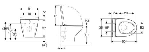 Ifö Spira 6265 Rimfree væghængt toilet Inkl. toiletsæde m/softclose Ifö Spira 6265 Rimfree væghængt toilet Inkl. toiletsæde m/softclose