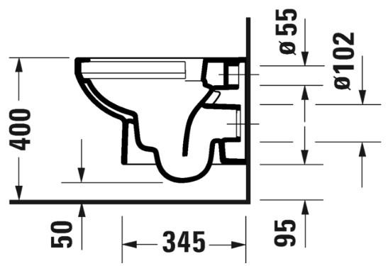 Duravit No.1 Compact Rimless væghængt toilet inkl. toiletsæde m/softclose og Wondergliss Duravit No.1 Compact Rimless væghængt toilet inkl. toiletsæde m/softclose og Wondergliss